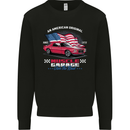 Own the Road USA Muscle Car American Flag Mens Sweatshirt Jumper Black