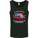 Own the Road USA Muscle Car American Flag Mens Vest Tank Top Black