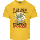 P For Poker Not St Patricks Day Funny Mens Cotton T-Shirt Tee Top Yellow