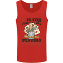 P For Poker Not St Patricks Day Funny Mens Vest Tank Top Red