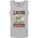 P For Poker Not St Patricks Day Funny Mens Vest Tank Top Sports Grey