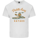 Paddle Away Custom Made Kayaks Kayaking Mens Cotton T-Shirt Tee Top White
