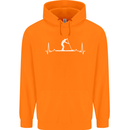 Paddle Boarding Pulse Paddleboard ECG Childrens Kids Hoodie Orange