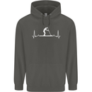 Paddle Boarding Pulse Paddleboard ECG Childrens Kids Hoodie Storm Grey
