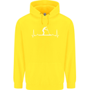 Paddle Boarding Pulse Paddleboard ECG Childrens Kids Hoodie Yellow