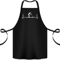 Paddle Boarding Pulse Paddleboard ECG Cotton Apron 100% Organic Black