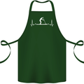 Paddle Boarding Pulse Paddleboard ECG Cotton Apron 100% Organic Forest Green