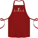 Paddle Boarding Pulse Paddleboard ECG Cotton Apron 100% Organic Maroon