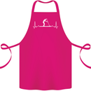 Paddle Boarding Pulse Paddleboard ECG Cotton Apron 100% Organic Pink