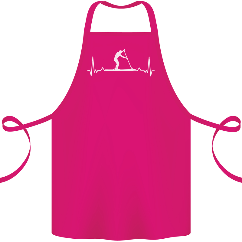 Paddle Boarding Pulse Paddleboard ECG Cotton Apron 100% Organic Pink