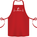 Paddle Boarding Pulse Paddleboard ECG Cotton Apron 100% Organic Red