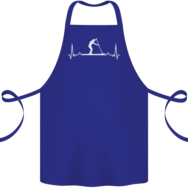 Paddle Boarding Pulse Paddleboard ECG Cotton Apron 100% Organic Royal Blue