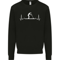 Paddle Boarding Pulse Paddleboard ECG Kids Sweatshirt Jumper Black