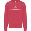 Paddle Boarding Pulse Paddleboard ECG Kids Sweatshirt Jumper Heliconia