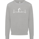 Paddle Boarding Pulse Paddleboard ECG Kids Sweatshirt Jumper Sports Grey