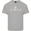 Paddle Boarding Pulse Paddleboard ECG Kids T-Shirt Childrens Sports Grey