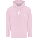 Paddle Boarding Pulse Paddleboard ECG Mens 80% Cotton Hoodie Light Pink