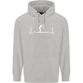 Paddle Boarding Pulse Paddleboard ECG Mens 80% Cotton Hoodie Sports Grey