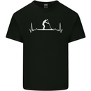 Paddle Boarding Pulse Paddleboard ECG Mens Cotton T-Shirt Tee Top Black