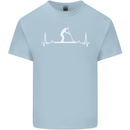 Paddle Boarding Pulse Paddleboard ECG Mens Cotton T-Shirt Tee Top Light Blue