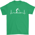 Paddle Boarding Pulse Paddleboard ECG Mens T-Shirt 100% Cotton Irish Green