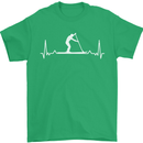 Paddle Boarding Pulse Paddleboard ECG Mens T-Shirt 100% Cotton Irish Green