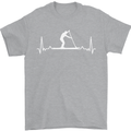 Paddle Boarding Pulse Paddleboard ECG Mens T-Shirt 100% Cotton Sports Grey