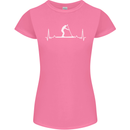 Paddle Boarding Pulse Paddleboard ECG Womens Petite Cut T-Shirt Azalea