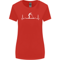 Paddle Boarding Pulse Paddleboard ECG Womens Wider Cut T-Shirt Red