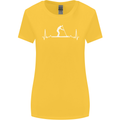 Paddle Boarding Pulse Paddleboard ECG Womens Wider Cut T-Shirt Yellow