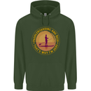 Paddle Boarding & Beer Funny Paddleboard Alcohol Childrens Kids Hoodie Forest Green