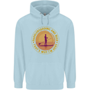 Paddle Boarding & Beer Funny Paddleboard Alcohol Childrens Kids Hoodie Light Blue