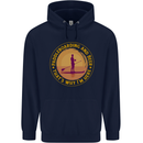 Paddle Boarding & Beer Funny Paddleboard Alcohol Childrens Kids Hoodie Navy Blue