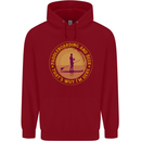 Paddle Boarding & Beer Funny Paddleboard Alcohol Childrens Kids Hoodie Red