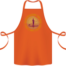 Paddle Boarding & Beer Funny Paddleboard Alcohol Cotton Apron 100% Organic Orange