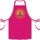 Paddle Boarding & Beer Funny Paddleboard Alcohol Cotton Apron 100% Organic Pink