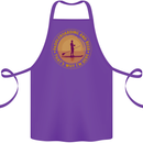 Paddle Boarding & Beer Funny Paddleboard Alcohol Cotton Apron 100% Organic Purple
