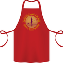 Paddle Boarding & Beer Funny Paddleboard Alcohol Cotton Apron 100% Organic Red