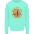 Paddle Boarding & Beer Funny Paddleboard Alcohol Kids Sweatshirt Jumper Peppermint