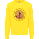 Paddle Boarding & Beer Funny Paddleboard Alcohol Kids Sweatshirt Jumper Yellow
