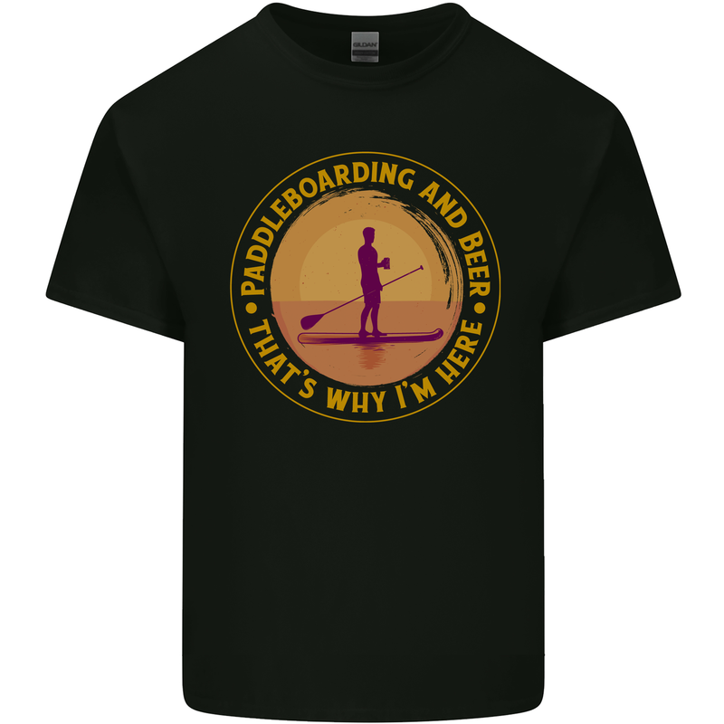 Paddle Boarding & Beer Funny Paddleboard Alcohol Kids T-Shirt Childrens Black