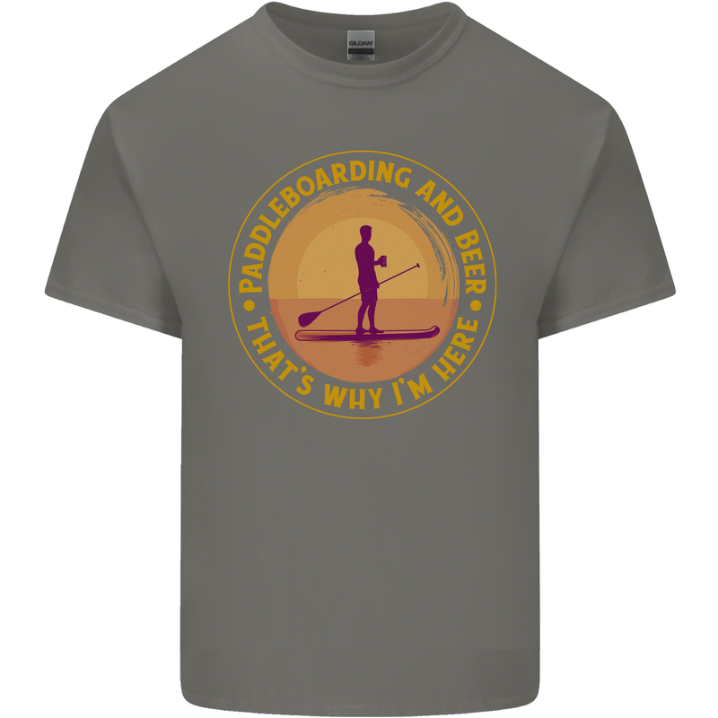 Paddle Boarding & Beer Funny Paddleboard Alcohol Kids T-Shirt Childrens Charcoal