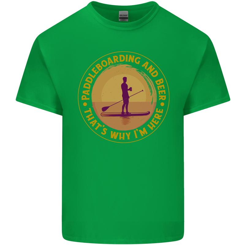 Paddle Boarding & Beer Funny Paddleboard Alcohol Kids T-Shirt Childrens Irish Green