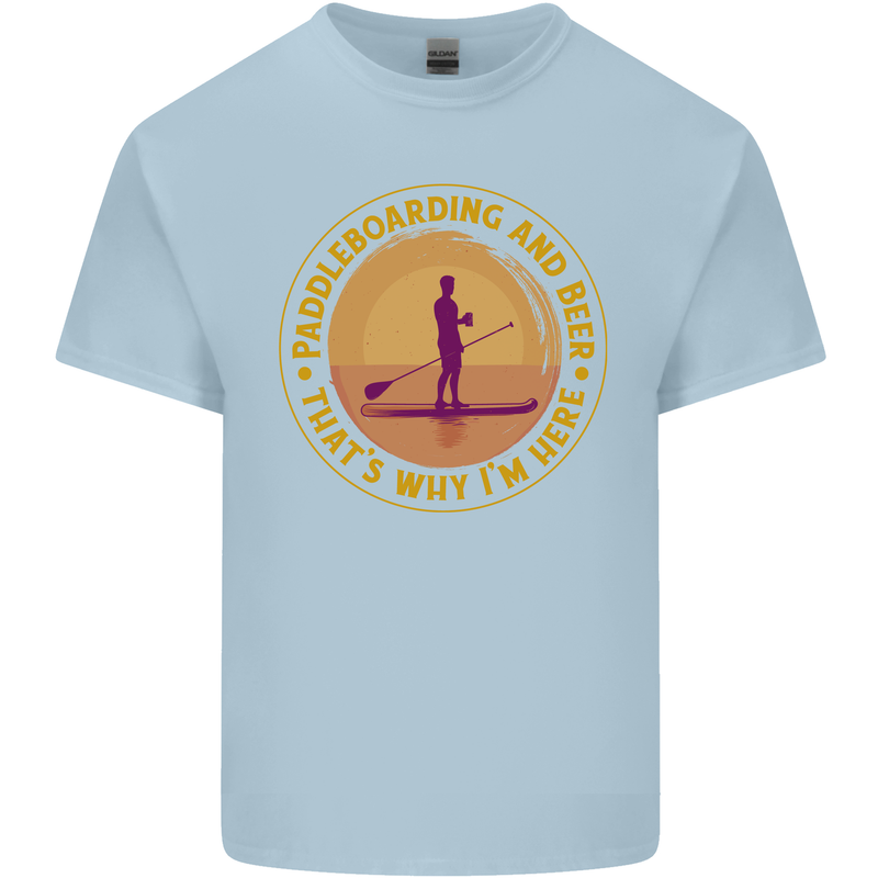 Paddle Boarding & Beer Funny Paddleboard Alcohol Kids T-Shirt Childrens Light Blue