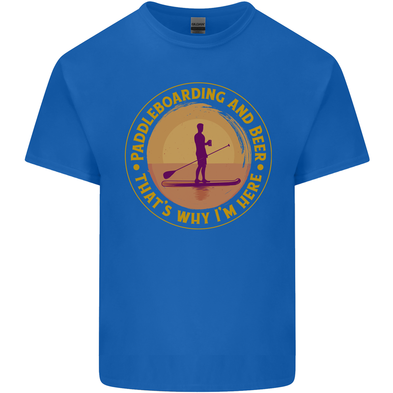 Paddle Boarding & Beer Funny Paddleboard Alcohol Kids T-Shirt Childrens Royal Blue