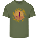 Paddle Boarding & Beer Funny Paddleboard Alcohol Mens Cotton T-Shirt Tee Top Military Green