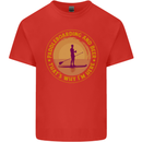 Paddle Boarding & Beer Funny Paddleboard Alcohol Mens Cotton T-Shirt Tee Top Red