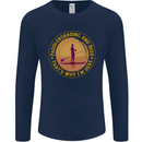Paddle Boarding & Beer Funny Paddleboard Alcohol Mens Long Sleeve T-Shirt Navy Blue