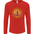 Paddle Boarding & Beer Funny Paddleboard Alcohol Mens Long Sleeve T-Shirt Red