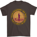 Paddle Boarding & Beer Funny Paddleboard Alcohol Mens T-Shirt 100% Cotton Dark Chocolate